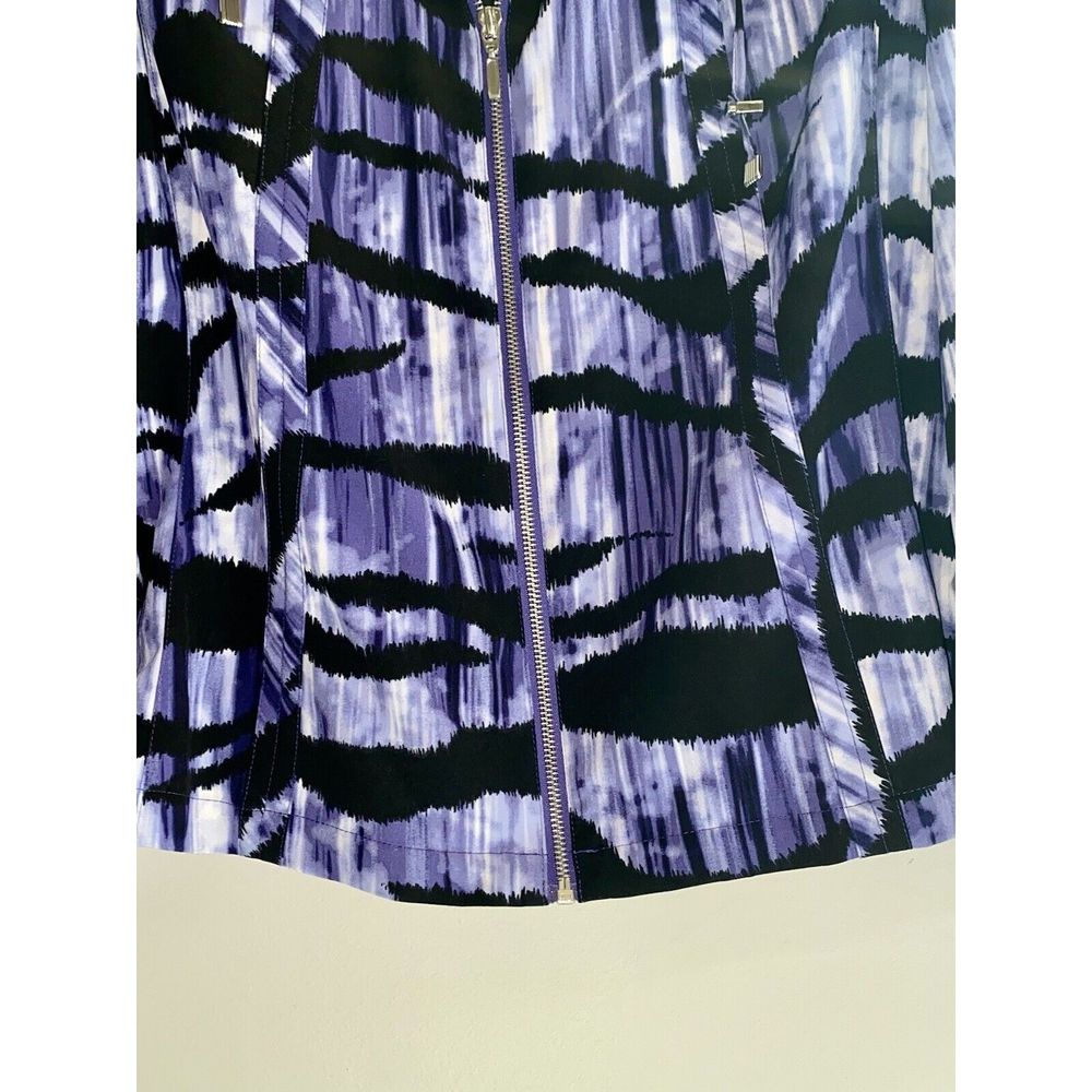 Chico's Purple and Black Patterned Utility Jacket - Picture 6 of 16